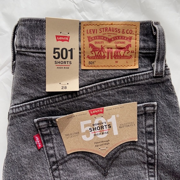 New Levi’s 501 high rise denim shorts - Picture 8 of 8
